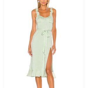 LPA Yara dress in satin jacquard fabric